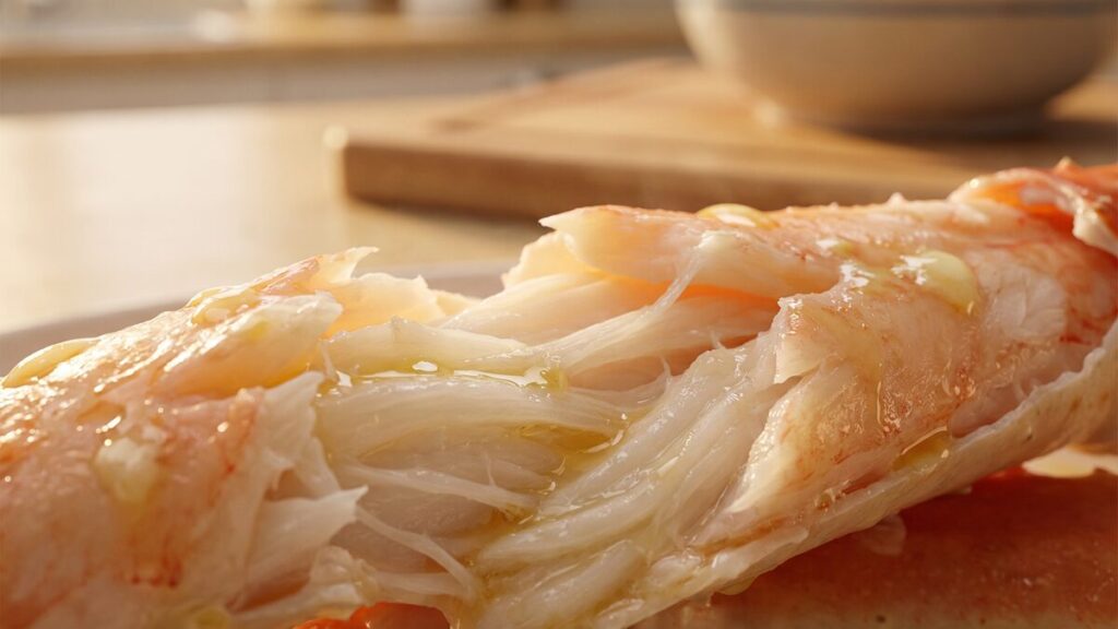 かに本舗のズワイガニの身のアップ