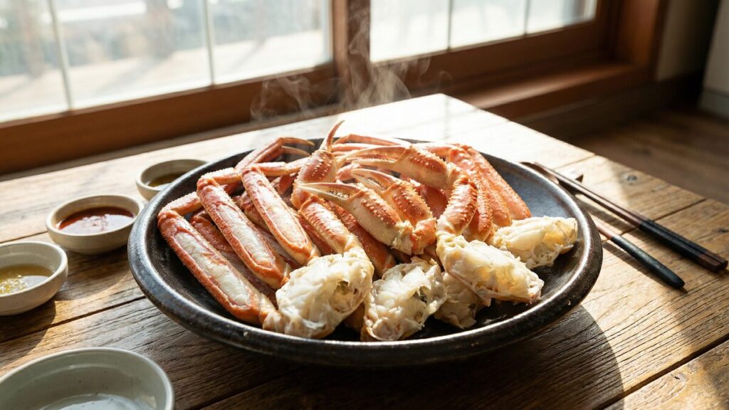 榊原郁恵さんが紹介した特大ズワイガニの盛り合わせ