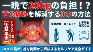 【2026年最新】専門家が教える：首の拷問から解放！今すぐできる3つの解消法