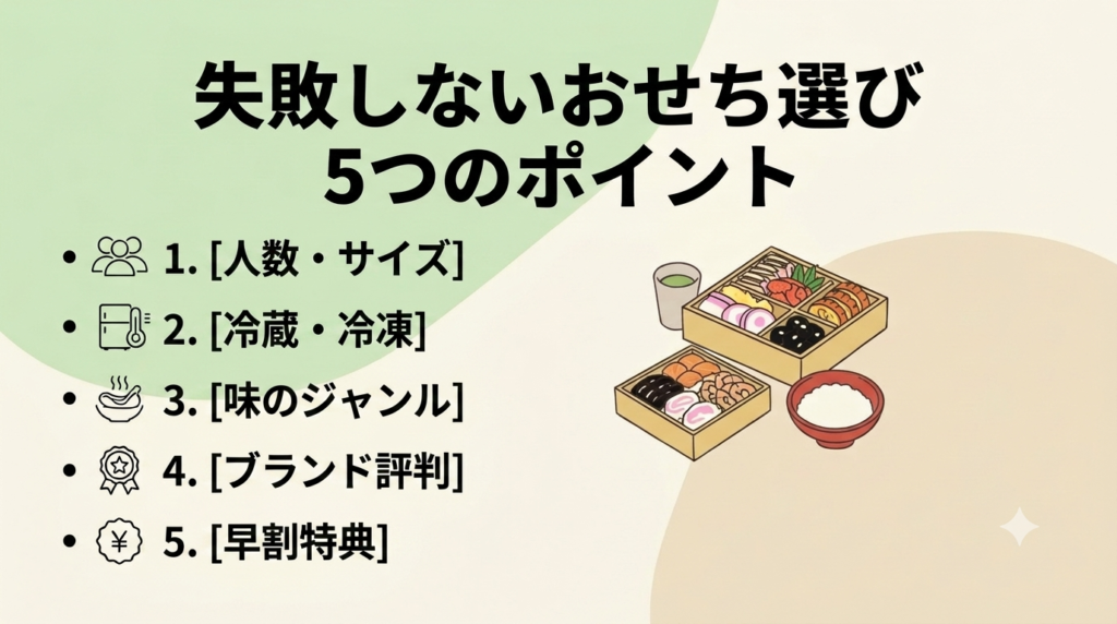 失敗しないおせち選び5つのチェックポイント